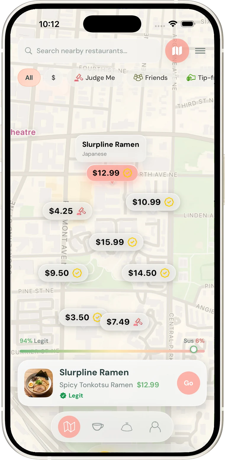 Find genuinely good food nearby.